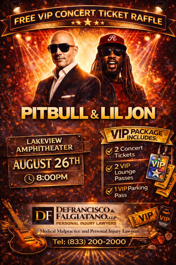 DeFrancisco & Falgiatano Personal Injury Lawyers are once again raffling off free concert tickets. Simply enter your contact information below. Winners will be posted on here and our Facebook page. Thank you! - Free Giveaway