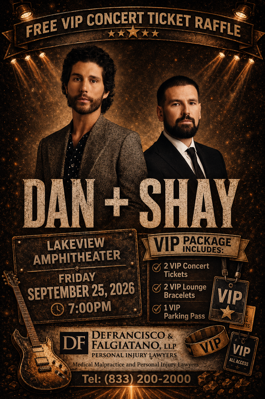 DeFrancisco & Falgiatano Personal Injury Lawyers Concert Ticket Giveaway