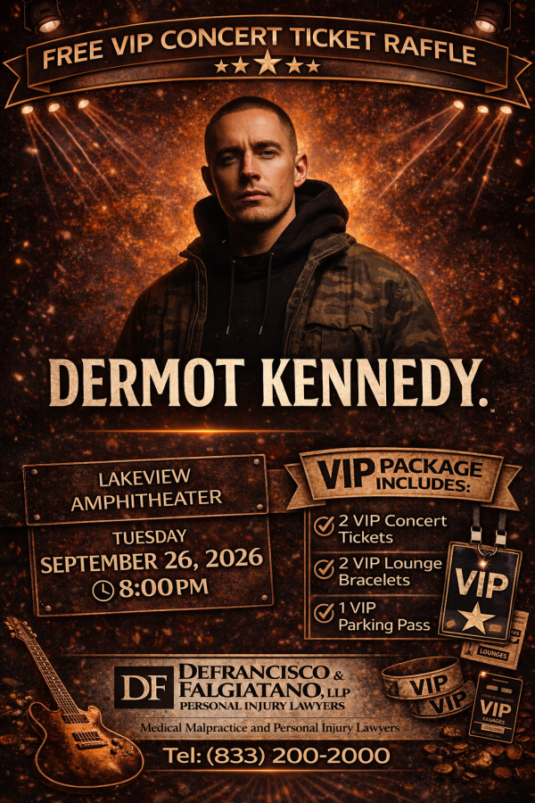 DeFrancisco & Falgiatano Personal Injury Lawyers are once again raffling off free concert tickets. Simply enter your contact information below. Winners will be posted on here and our Facebook page. Thank you! - Free Giveaway