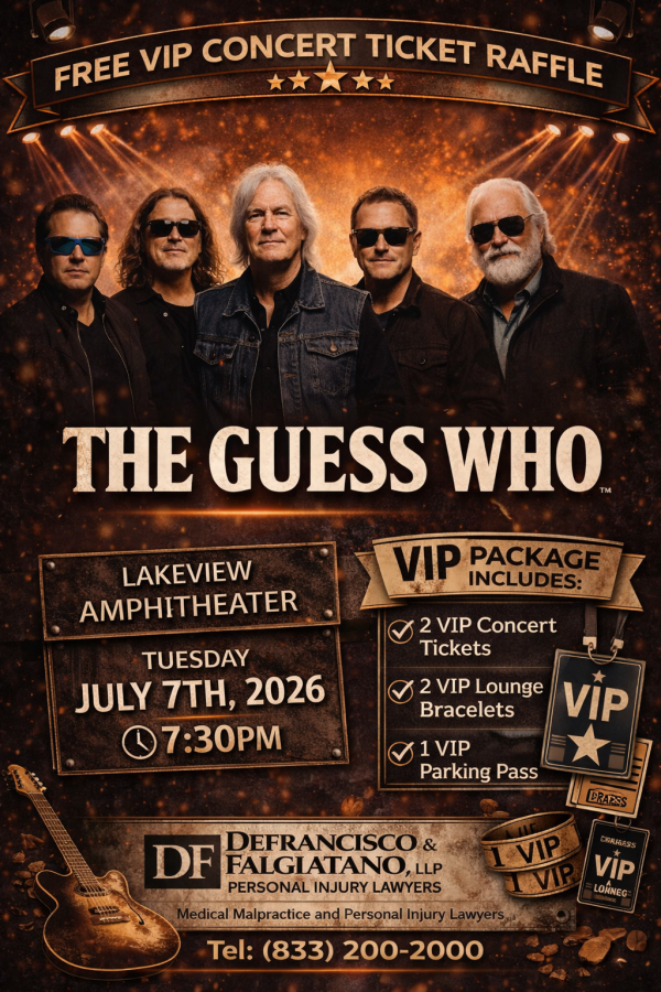 DeFrancisco & Falgiatano Personal Injury Lawyers are once again raffling off free concert tickets. Simply enter your contact information below. Winners will be posted on here and our Facebook page. Thank you! - Free Giveaway