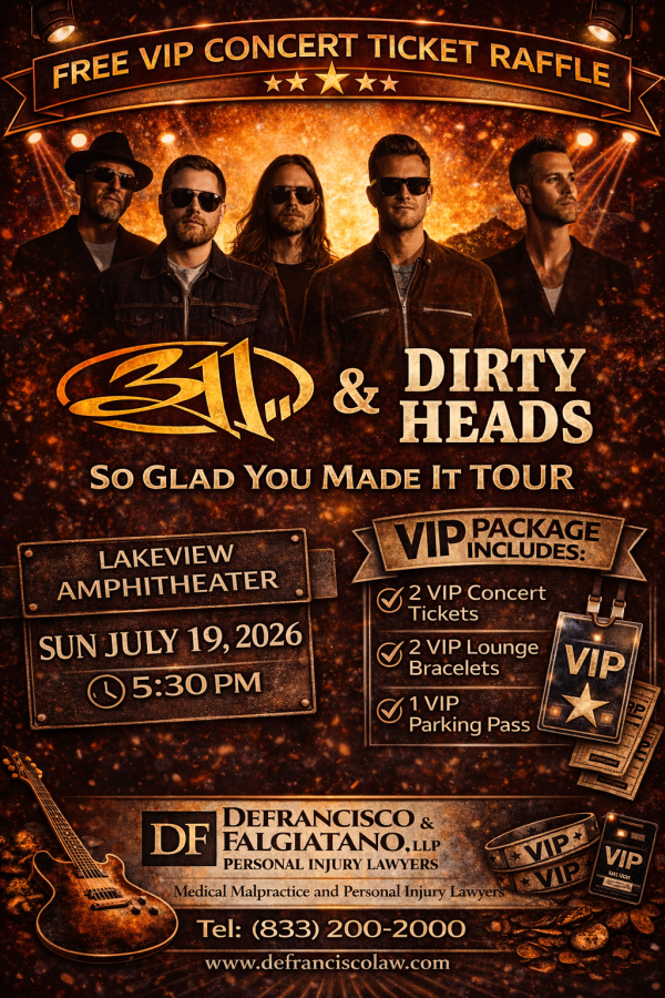 DeFrancisco & Falgiatano Personal Injury Lawyers are once again raffling off free concert tickets. Simply enter your contact information below. Winners will be posted on here and our Facebook page. Thank you! - Free Giveaway