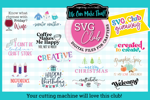SVG Club Giveaway - Cricut Crafting Safari 2026 - Free Giveaway