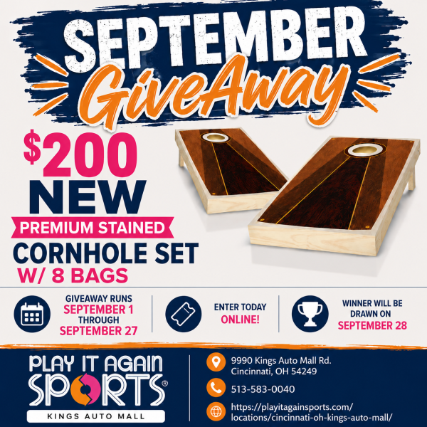 Win a NEW $200 PREMIUM STAINED CORNHOLE SET W/ 8 BAGS (of YOUR choice) - Free Giveaway
