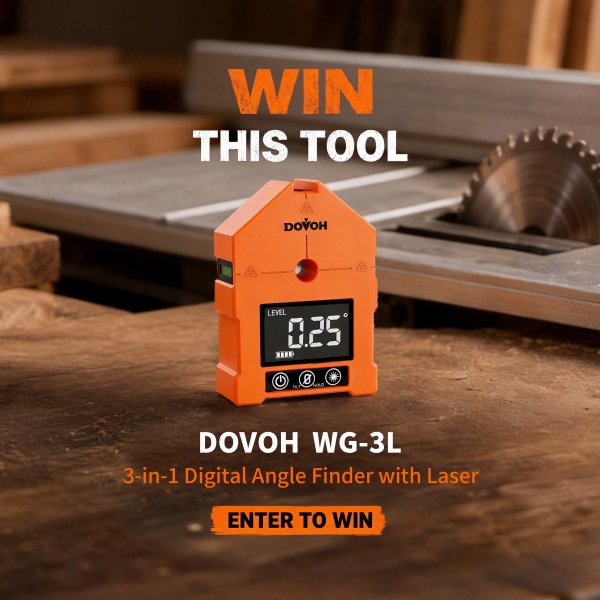 5 WINNERS — DOVOH WG-3L Digital Angle Finder ($59.99 Value) - Free Giveaway