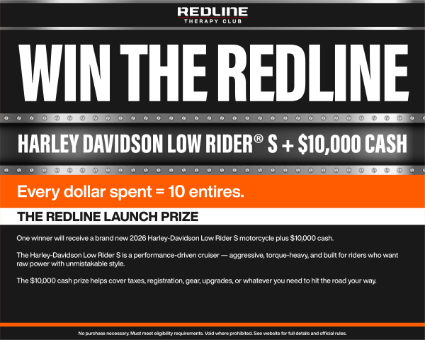 Redline Therapy Club's Harley Davidson Low Rider S Giveaway - Free Giveaway