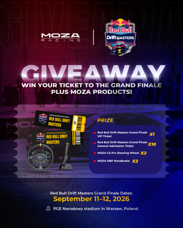 MOZA x Drift Masters 2026 Season Giveaway - Free Giveaway