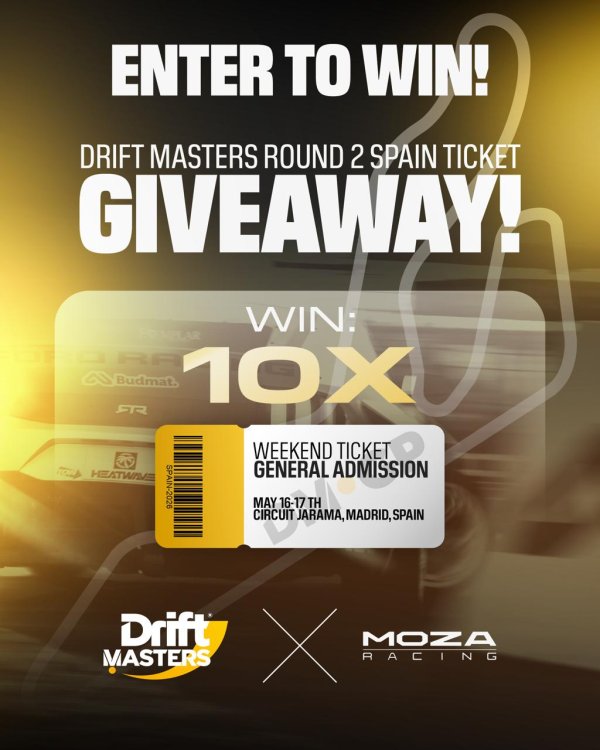 MOZA x Drift Masters 2026 Round 2 Spain Giveaway - Free Giveaway