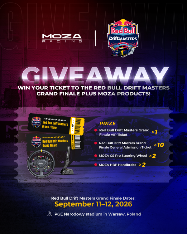 MOZA x Drift Masters 2026 Season Giveaway - Free Giveaway