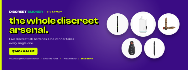 Discreet Smoker 510 Battery Bundle Giveaway - Free Giveaway