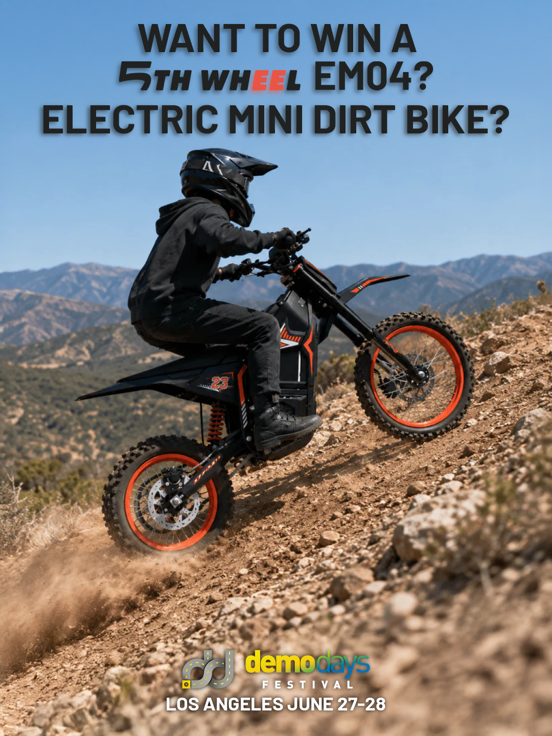 Win A Brand New 5th Wheel EM04 Electric Mini Dirt Bike!