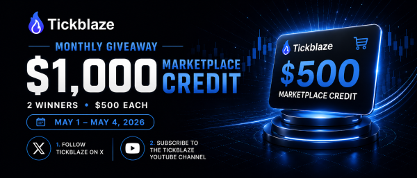 Tickblaze Monthly Giveaway – $1,000 Marketplace Credit - Free Giveaway
