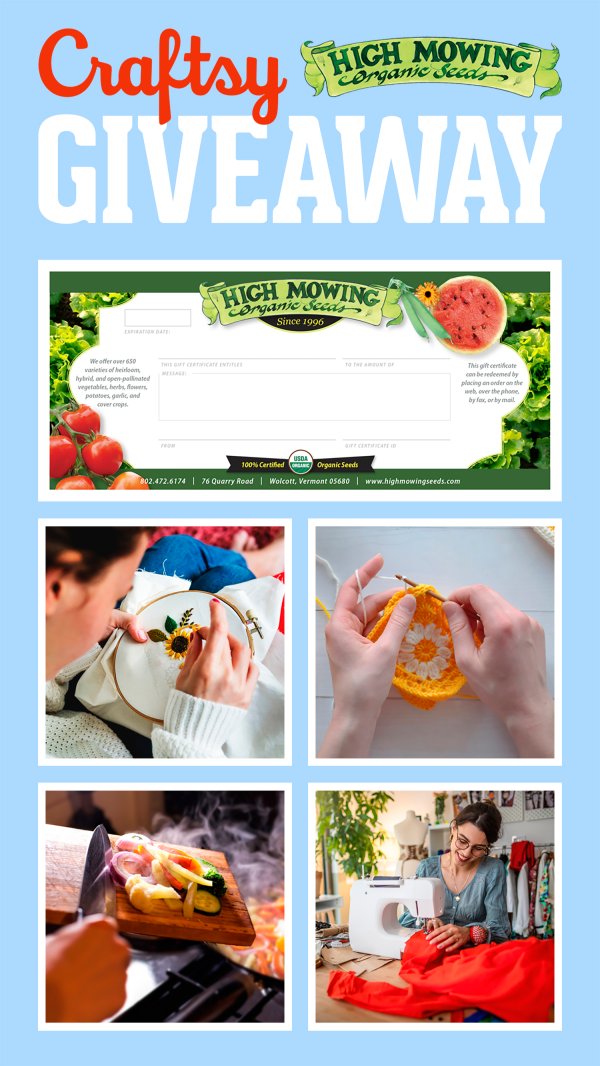 A Craftsy High Mowing Giveaway - Free Giveaway