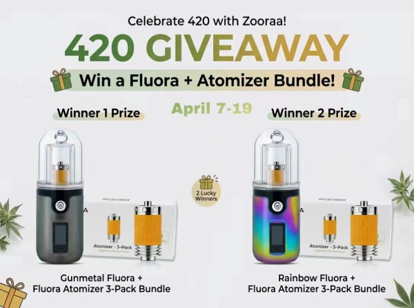 420 GIVEAWAY: Win a Fluora + Atomizer Bundle! - Free Giveaway