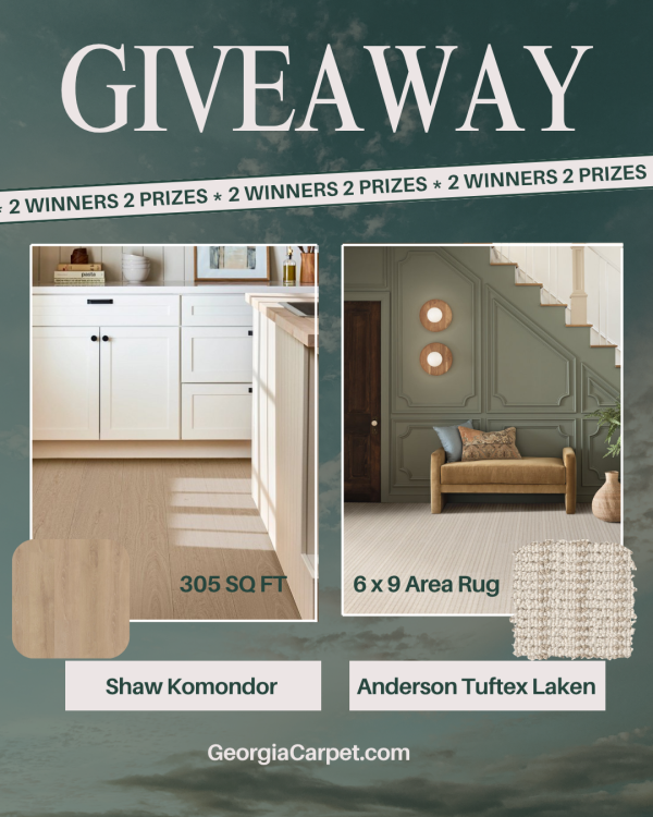 305 SQ FT Shaw Pet Perfect Plus Laminate & 6x9 Anderson Tuftex Rug Laken - Free Giveaway