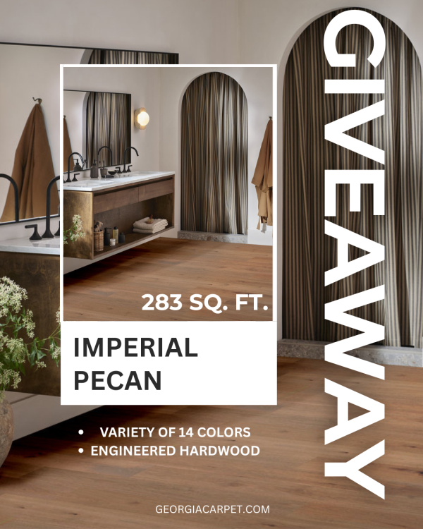 Enter to win 283 SQ.FT Shaw Anderson Tuftex Imperial Pecan Hardwood Flooring - Free Giveaway