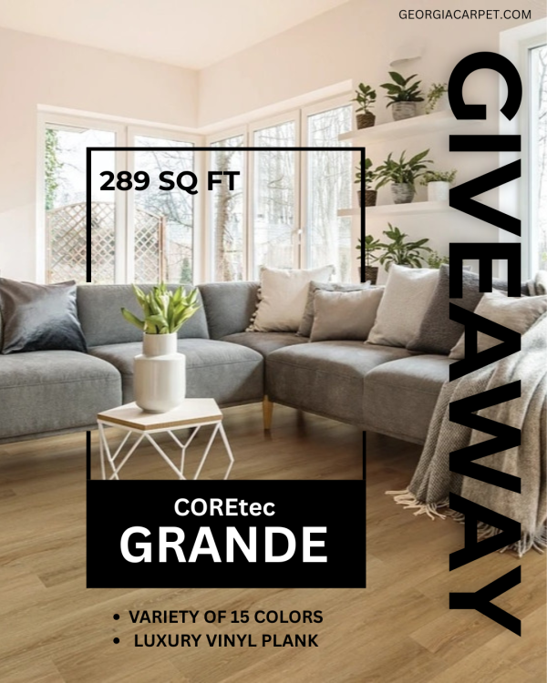 289.38 SQ.FT of COREtec Premium Grande 9" VV662 Luxury Vinyl Plank - Free Giveaway