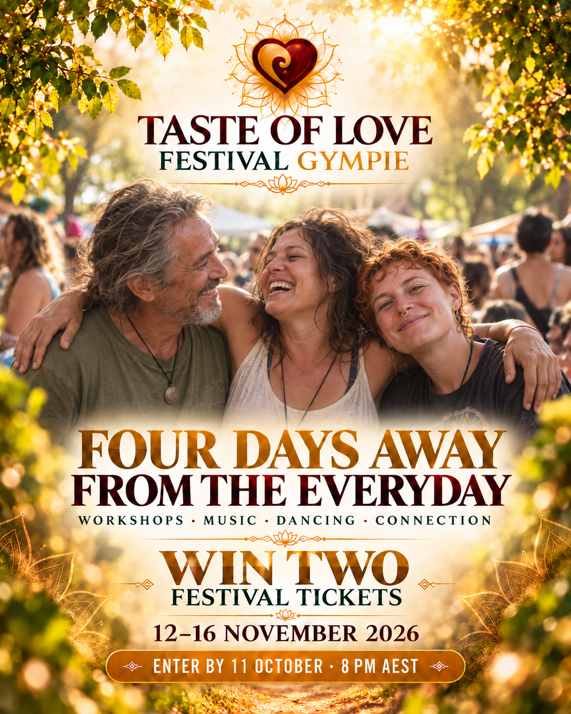 Win 2 Tickets to the Taste of Love Festival near Gympie/QLD