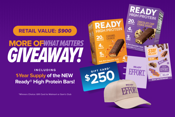 Ready High Protein Bar Giveaway - Free Giveaway