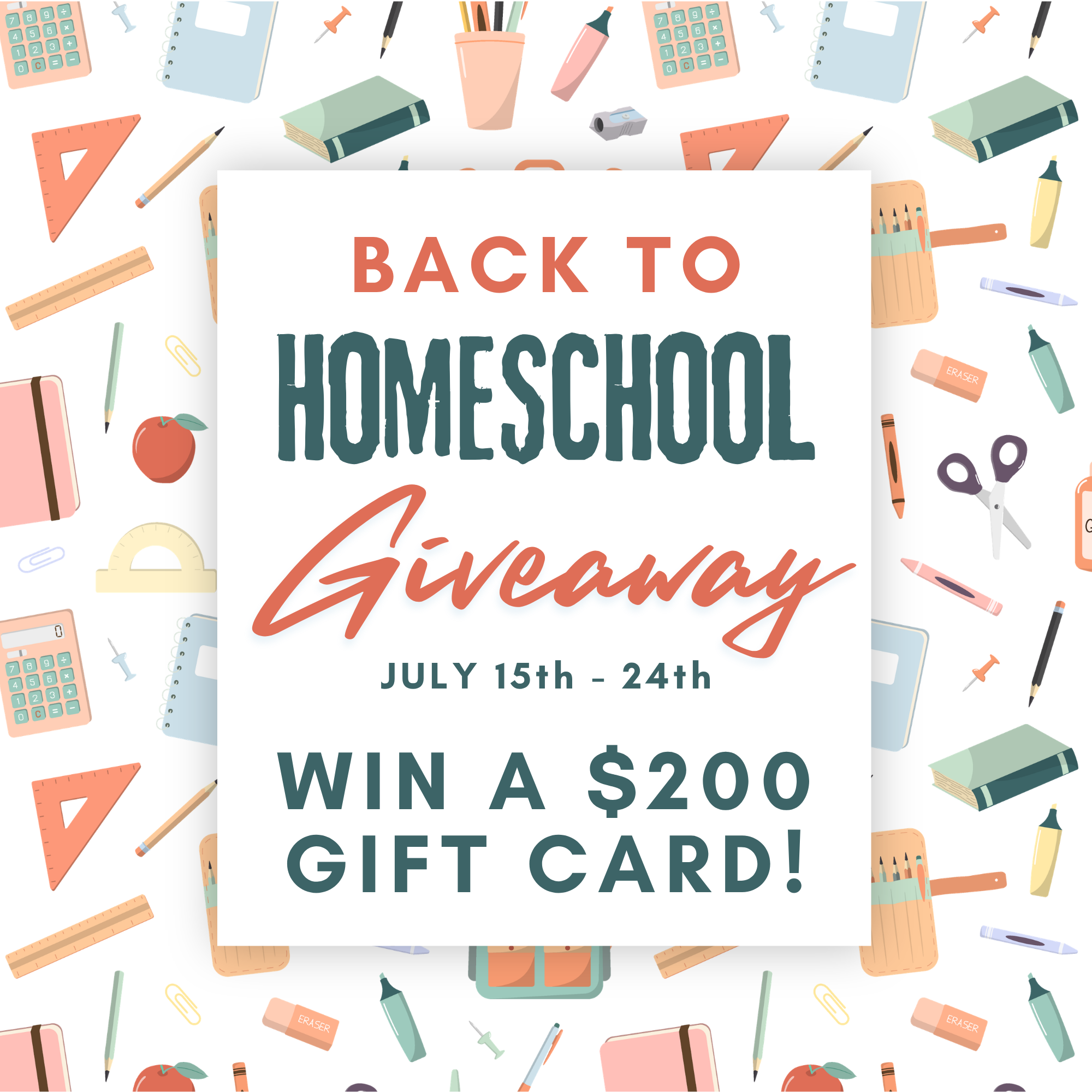 2026 Back to Homeschool Giveaway