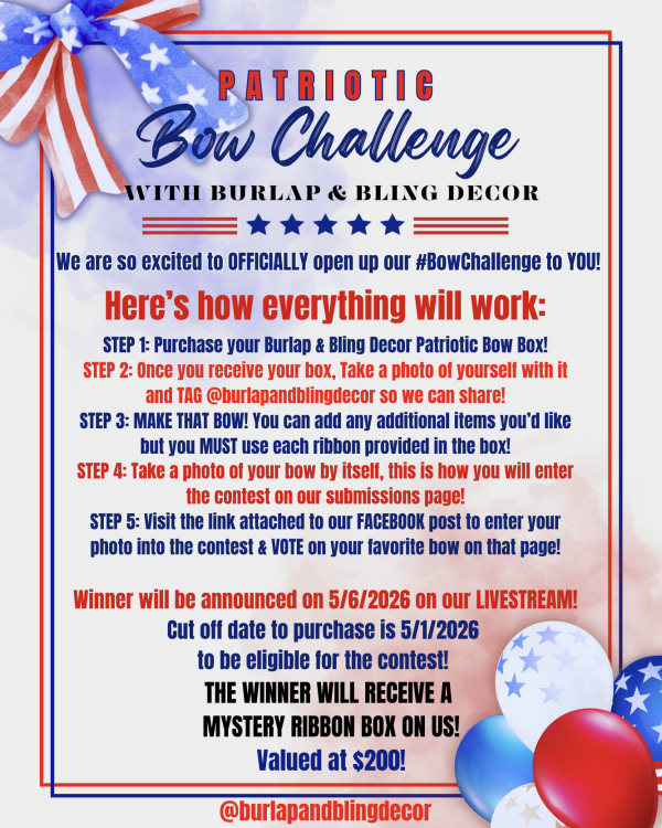 PATRIOTIC BOW CHALLENGE - Free Giveaway