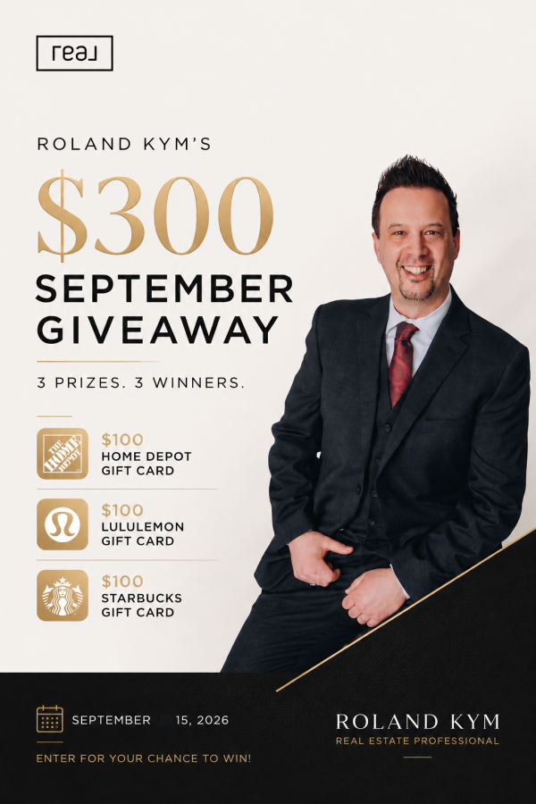 Roland Kym’s $300 September Giveaway - Free Giveaway
