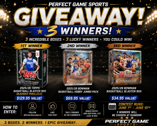 PERFECT GAME SPORTS JUNE GIVEAWAY - Free Giveaway