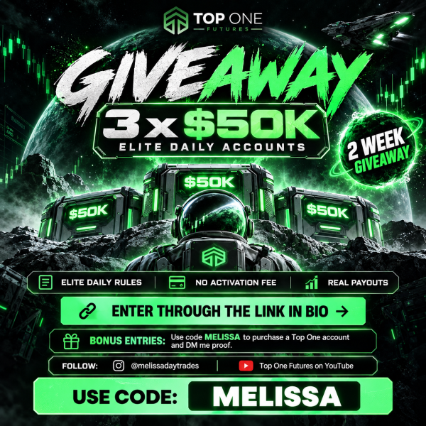 Win 1 of 3 Top One Futures $50K Elite Daily Accounts - Free Giveaway
