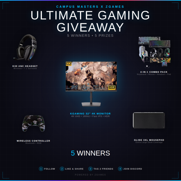 Campus Masters Ultimate Gaming Giveaway - Free Giveaway